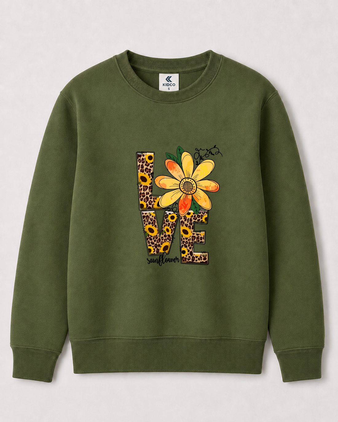 Olive Green Sweatshirt back 3408