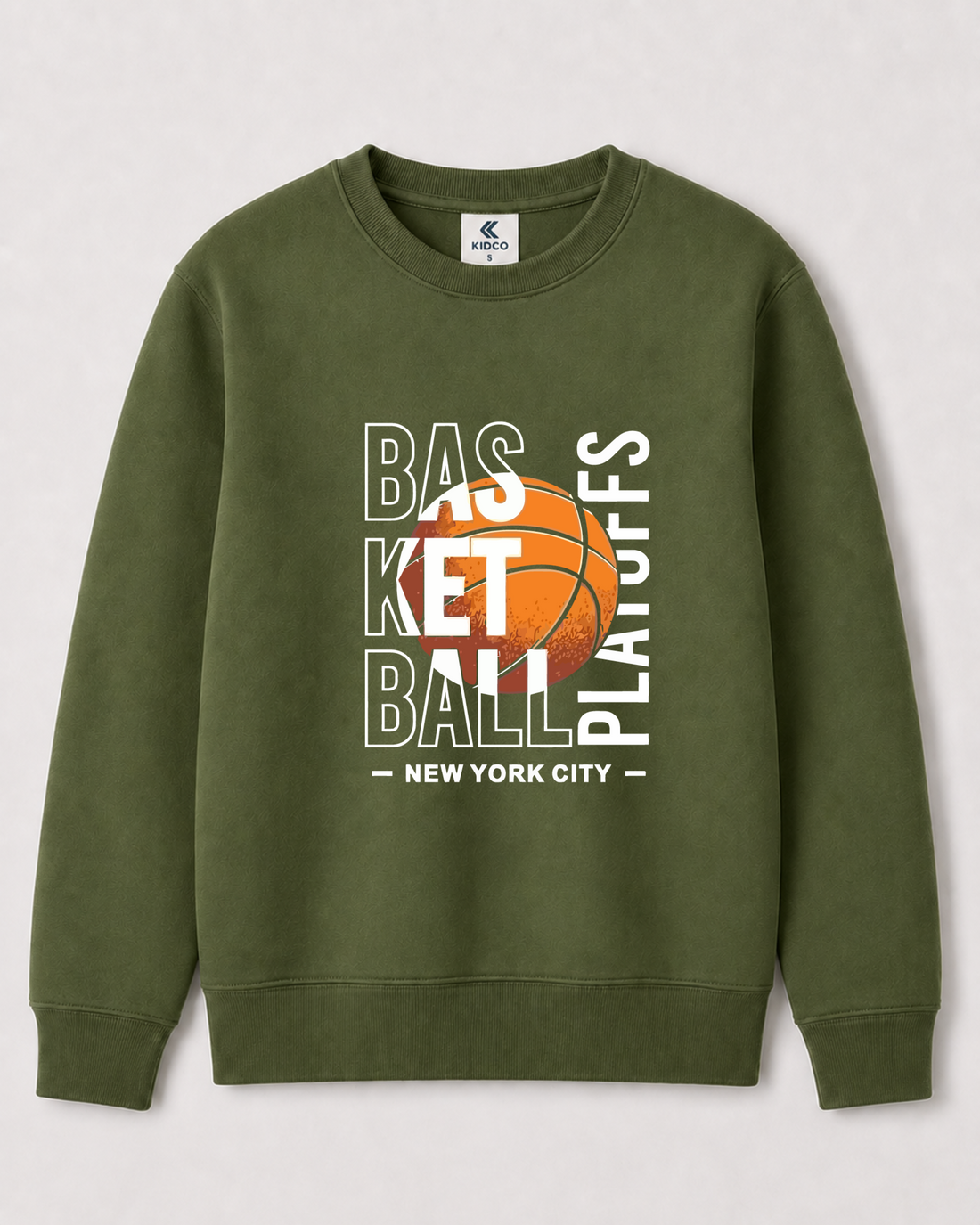 Olive Green Sweatshirt back 3410