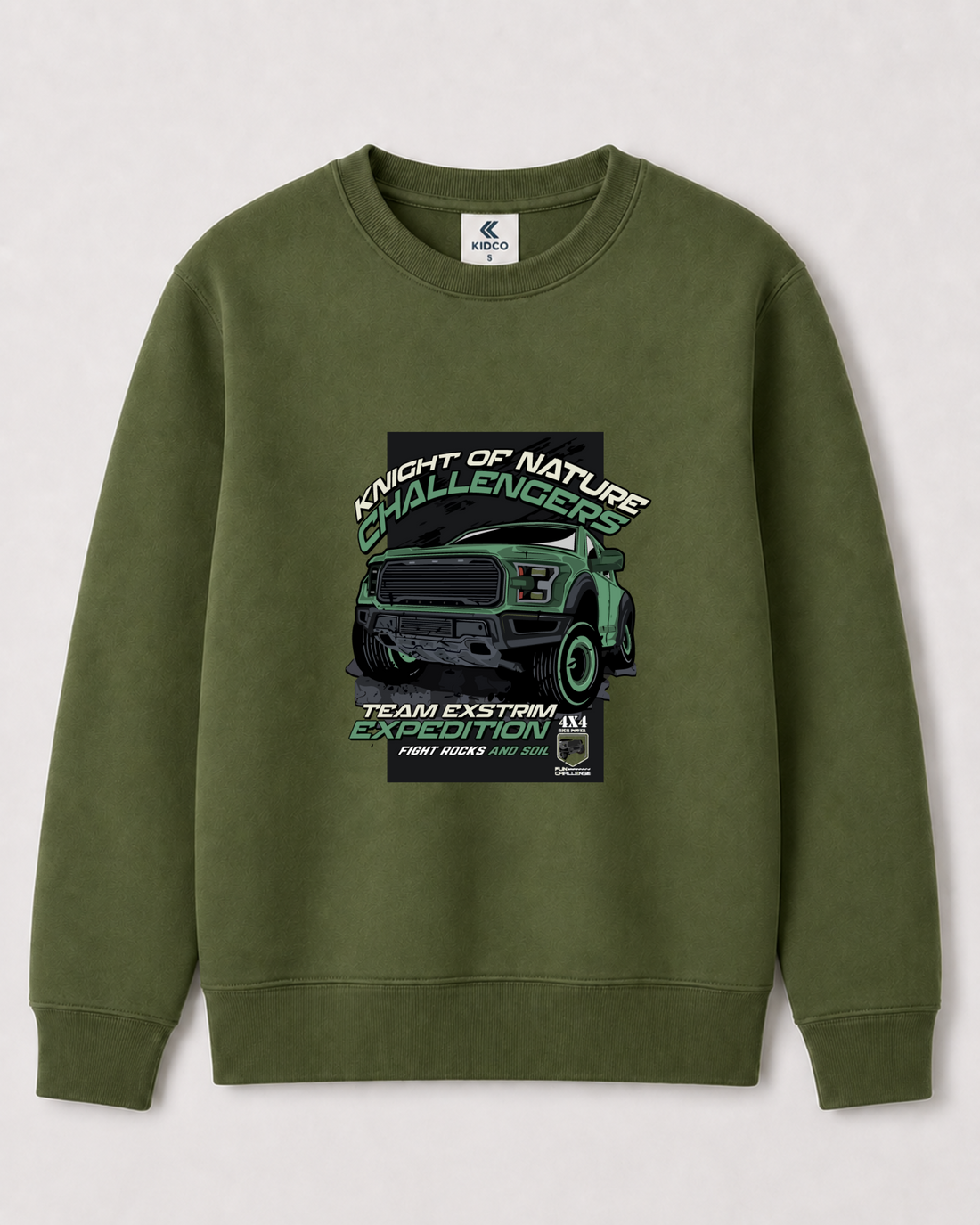 Olive Green Sweatshirt back 3430
