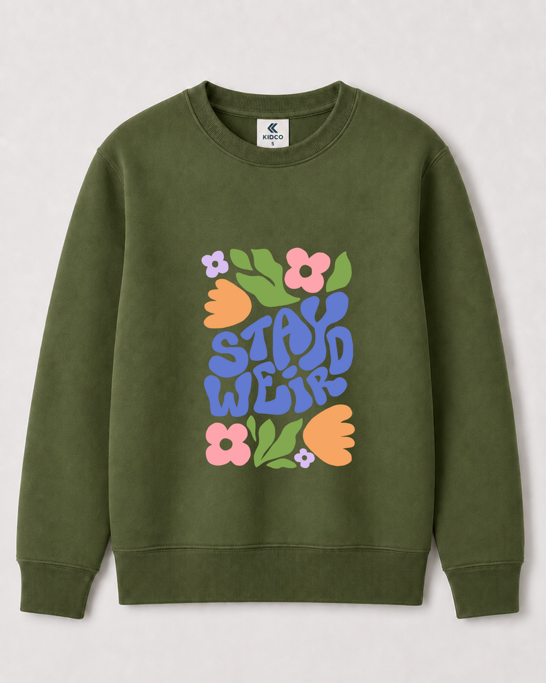 Olive Green Sweatshirt back 3438