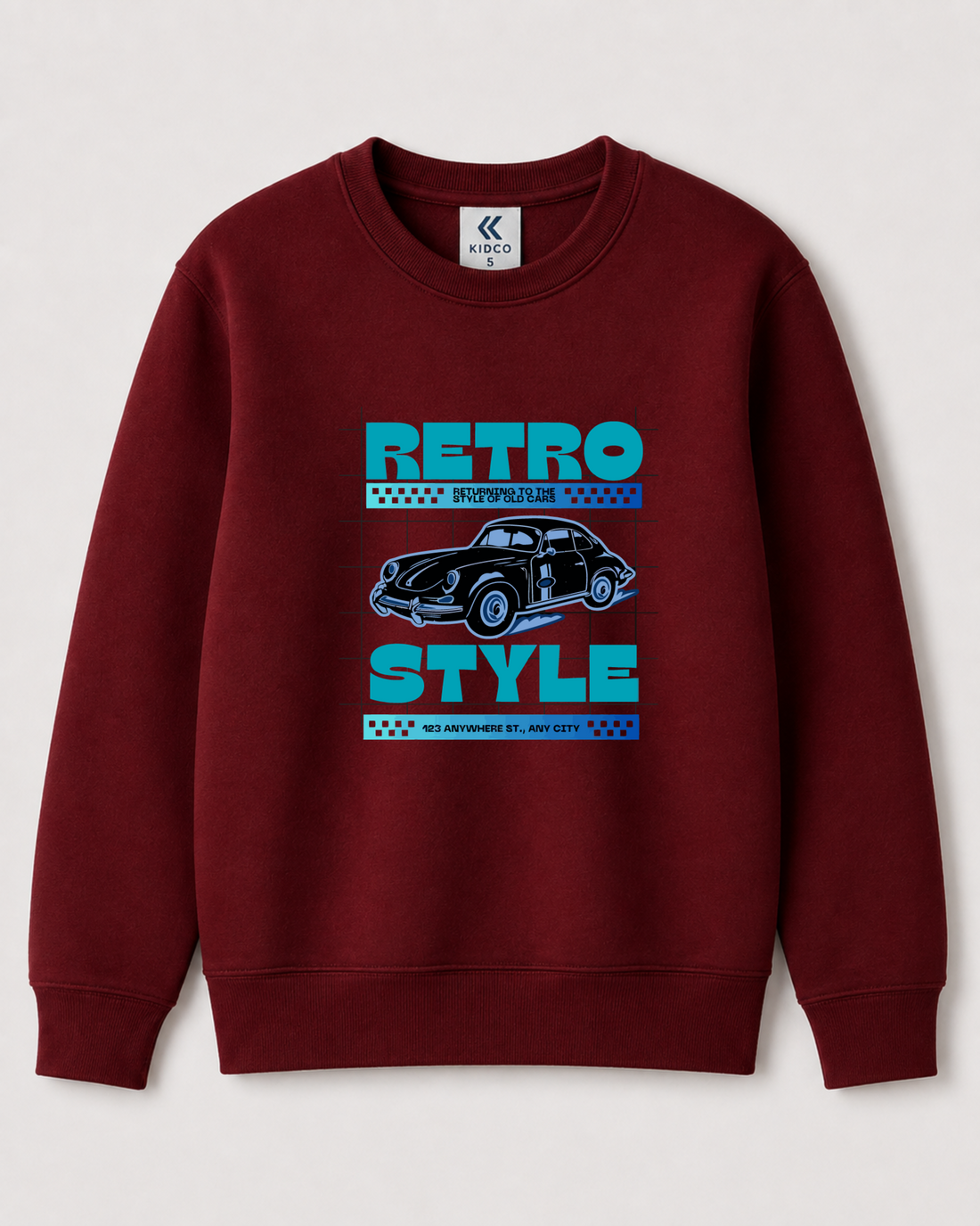 Red Sweatshirt back 3343