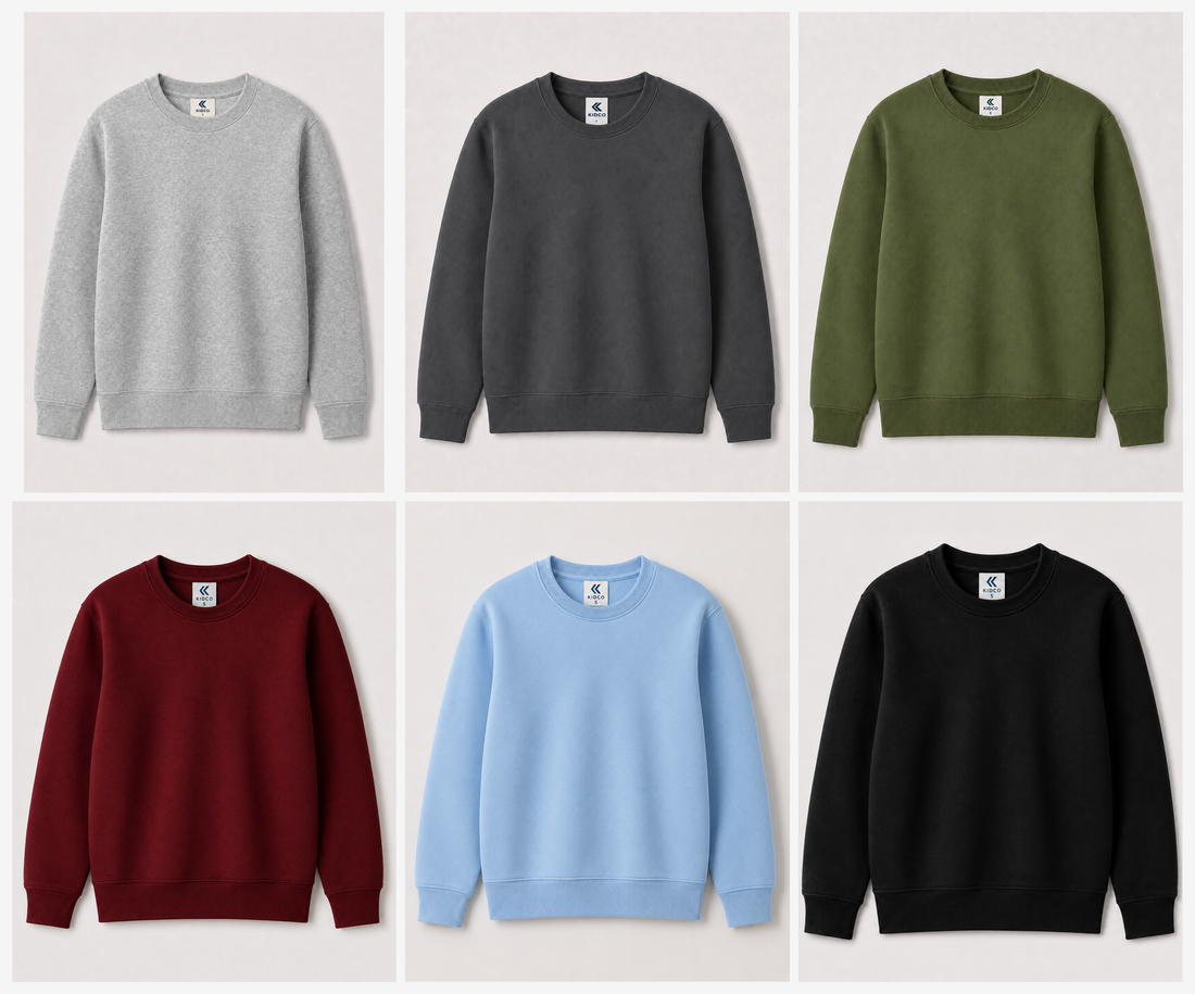 Sweatshirts — all colours collage